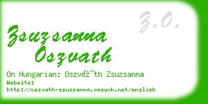 zsuzsanna oszvath business card